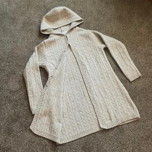 Fashion Bug lambs wool hooded clip cream sweater